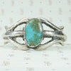 Mesmeric Turquoise in Sand Cast Silver Cuff