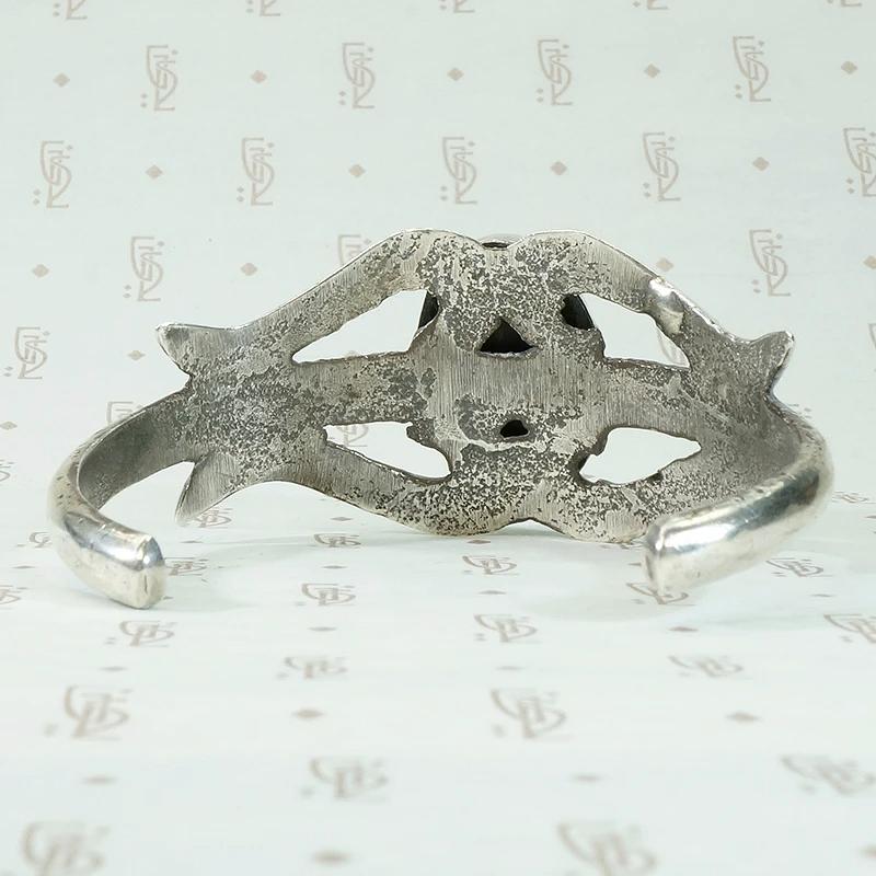 Mesmeric Turquoise in Sand Cast Silver Cuff