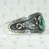 Silver Cuff with Turquoise, Overlay & Engraving