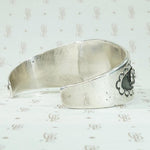 Silver Cuff with Turquoise, Overlay & Engraving