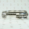 Kingman Turquoise Navajo Coin Silver Cuff