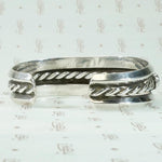 Kingman Turquoise Navajo Coin Silver Cuff