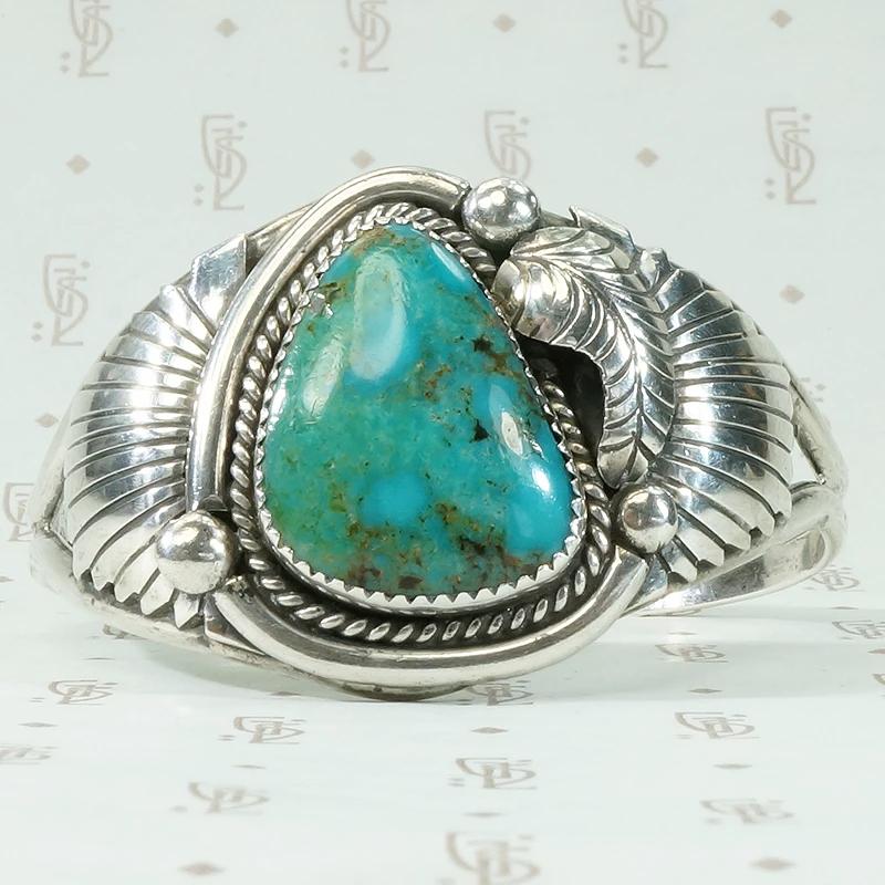 Wee Showstopper Navajo Silver & Turquoise Cuff