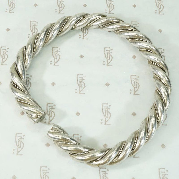 High Grade Silver Open "D" Bangle Bracelet