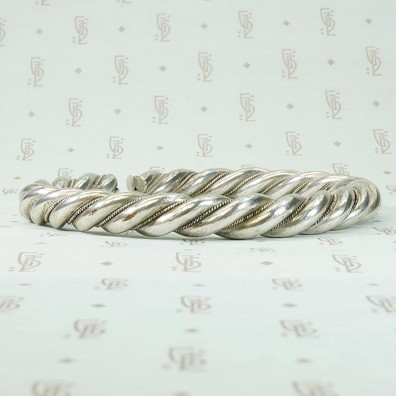 High Grade Silver Open "D" Bangle Bracelet