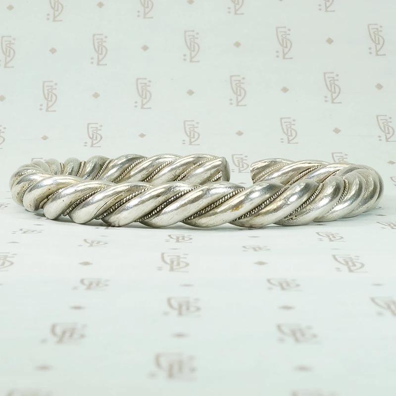High Grade Silver Open "D" Bangle Bracelet