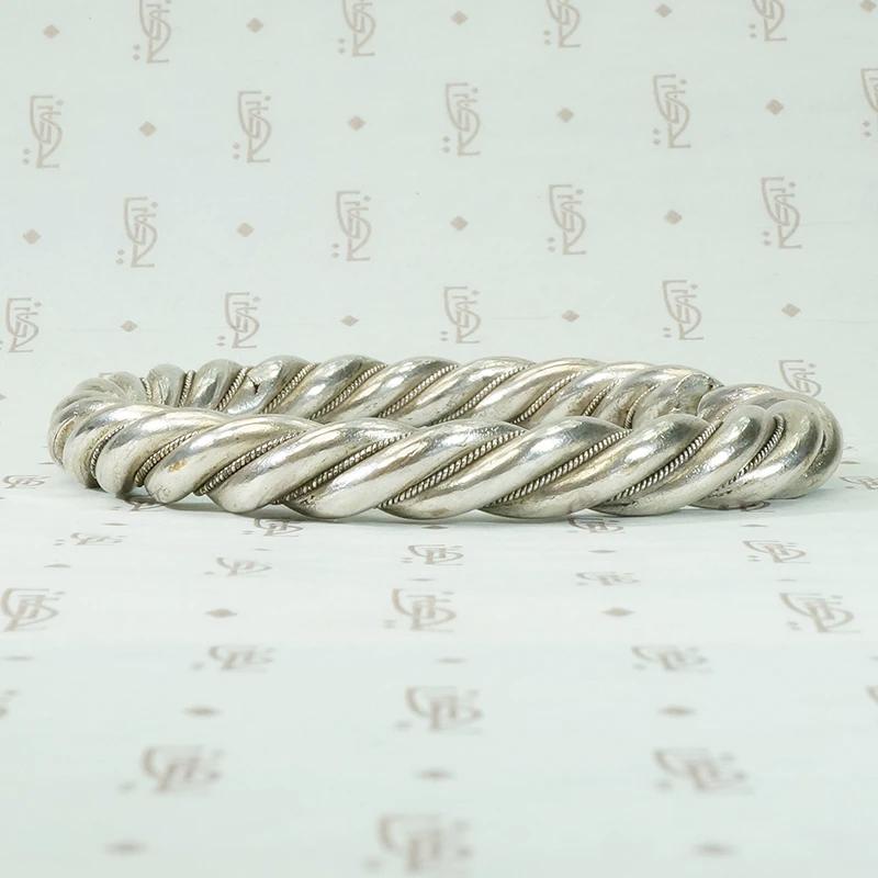 High Grade Silver Open "D" Bangle Bracelet