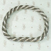 High Grade Silver Twist "D" Bangle Bracelet