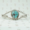 Turquoise & Twisted Sterling Silver Cuff Bracelet