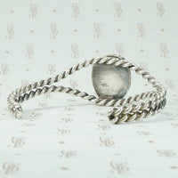 Turquoise & Twisted Sterling Silver Cuff Bracelet