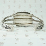 Coin Silver & Turquoise Cuff with Exquisite Details
