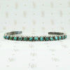 Slim Petit Point Turquoise Cuff with Rocker Designs
