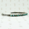 Slim Petit Point Turquoise Cuff with Rocker Designs