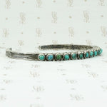 Slim Petit Point Turquoise Cuff with Rocker Designs