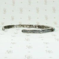 Slim Petit Point Turquoise Cuff with Rocker Designs