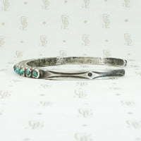 Slim Petit Point Turquoise Cuff with Rocker Designs