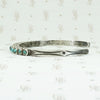 Slim Petit Point Turquoise Cuff with Rocker Designs