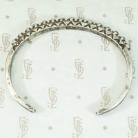 Slim Petit Point Turquoise Cuff with Rocker Designs