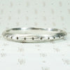 Heavy Coin Silver Bangle Bracelet in Small Size