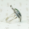 Mossy Green Jade & Sterling Silver Ring