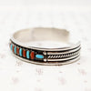 Zuni Needle Point Silver Cuff Signed E. L. Lonasee