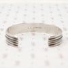 Zuni Needle Point Silver Cuff Signed E. L. Lonasee