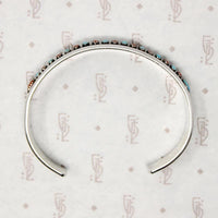 Zuni Needle Point Silver Cuff Signed E. L. Lonasee
