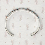 Zuni Needle Point Silver Cuff Signed E. L. Lonasee