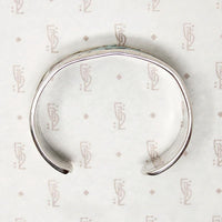 Handsome Signed Silver Cuff with Inlay