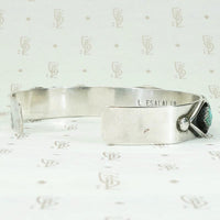 Zuni Cuff with Turquoise & Silver Overlay by Escalio