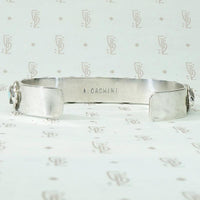 Slim Silver & Turquoise Cuff by Zuni Artist Cachini