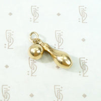 Bowling Ball & Pin 14k Gold Charm