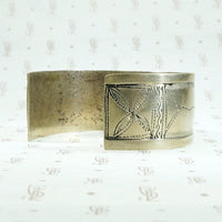 North African Engraved White Brass Cuff