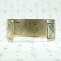North African Engraved White Brass Cuff