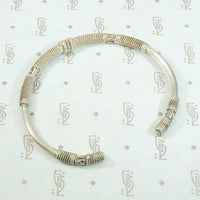 Slim Balinese Silver Filigree Cuff Bracelet