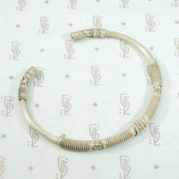 Slim Balinese Silver Filigree Cuff Bracelet
