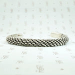 Edgy Woven Silver Cuff Bracelet
