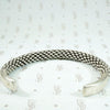 Edgy Woven Silver Cuff Bracelet