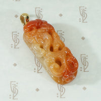 Red Jade Dragon Carving
