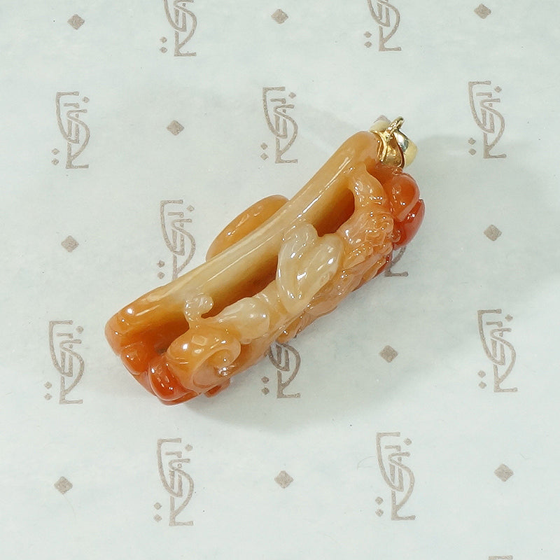 Red Jade Dragon Carving