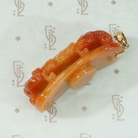 Red Jade Dragon Carving
