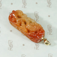 Red Jade Dragon Carving