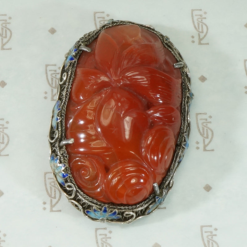 Carved Red Jade Koi Fish