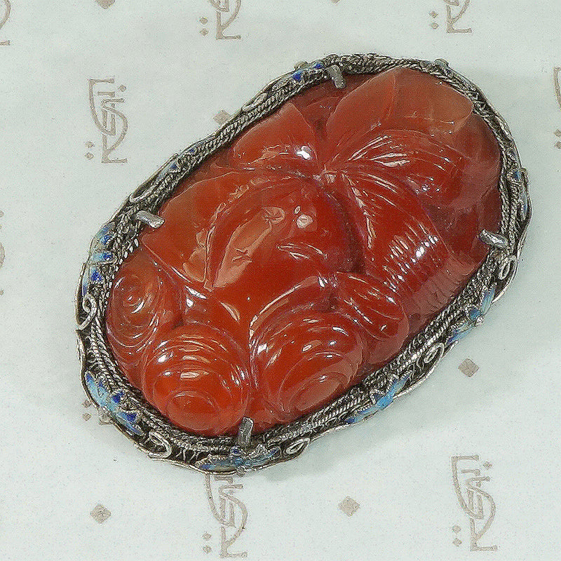 Carved Red Jade Koi Fish
