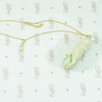 Carved Jade Hand Holding a Lychee
