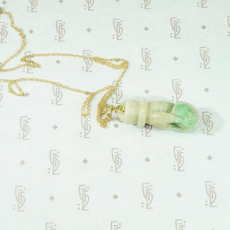 Carved Jade Hand Holding a Lychee