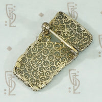Carved Celadon Jade Brooch