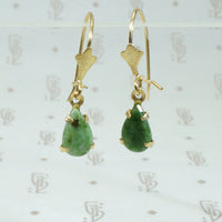 Delicate 1960's Jade Ear Drops