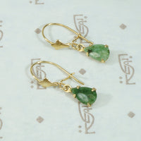 Delicate 1960's Jade Ear Drops