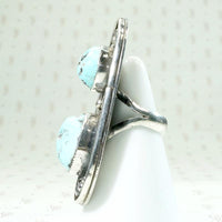 Big Bold Turquoise Nugget Ring in Sterling Silver